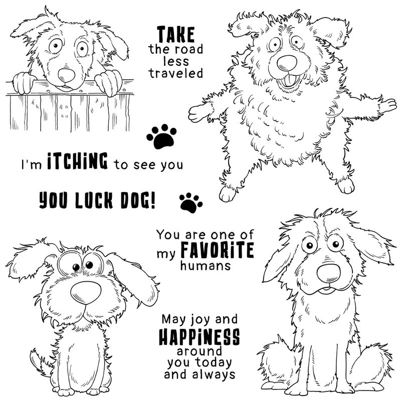 Paws And Funny Pet Dogs Cuttin – Rubber Stamp Blank recenzja i cena