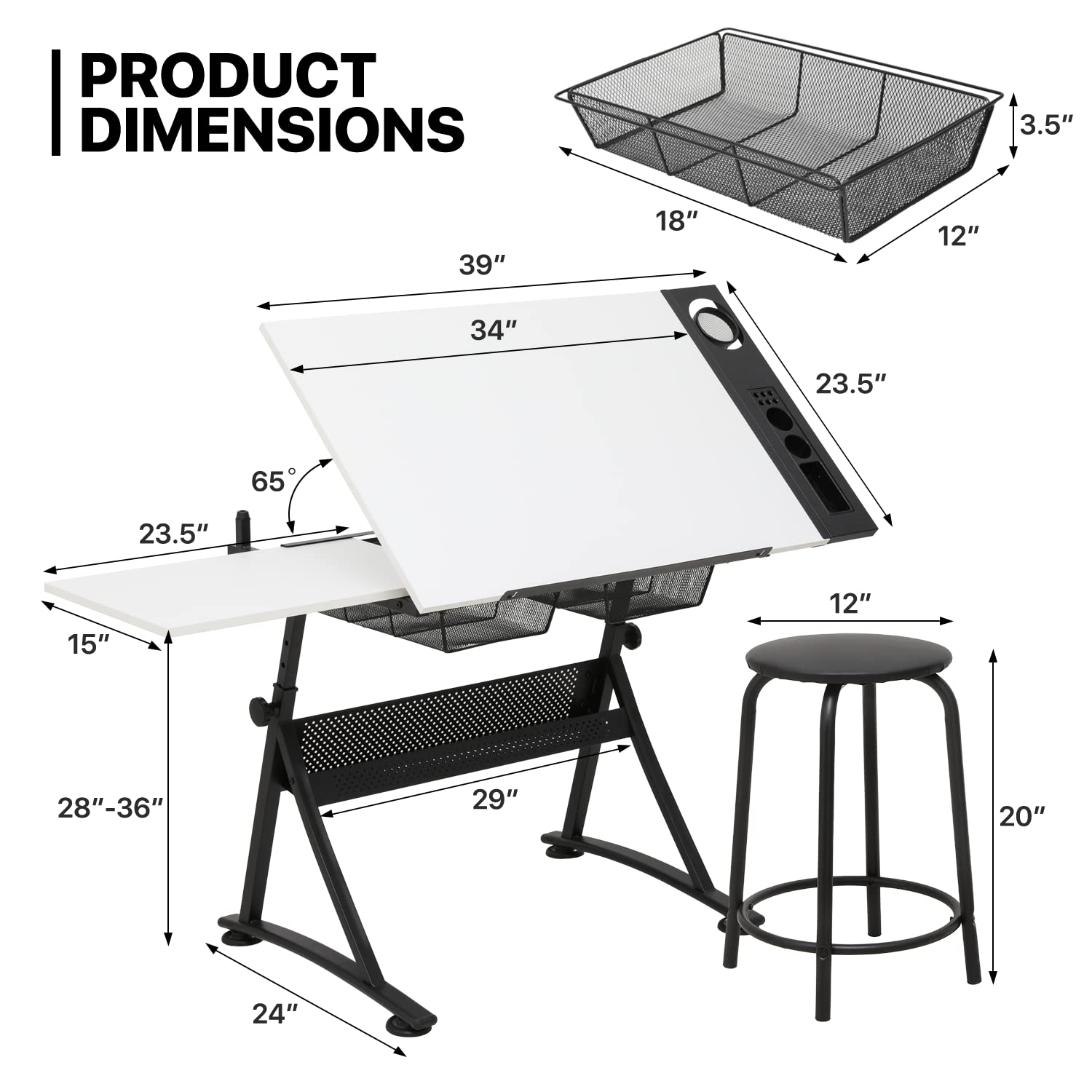 Art Deco Drafting Table, Heigh – Art & Craft Tape recenzja i cena