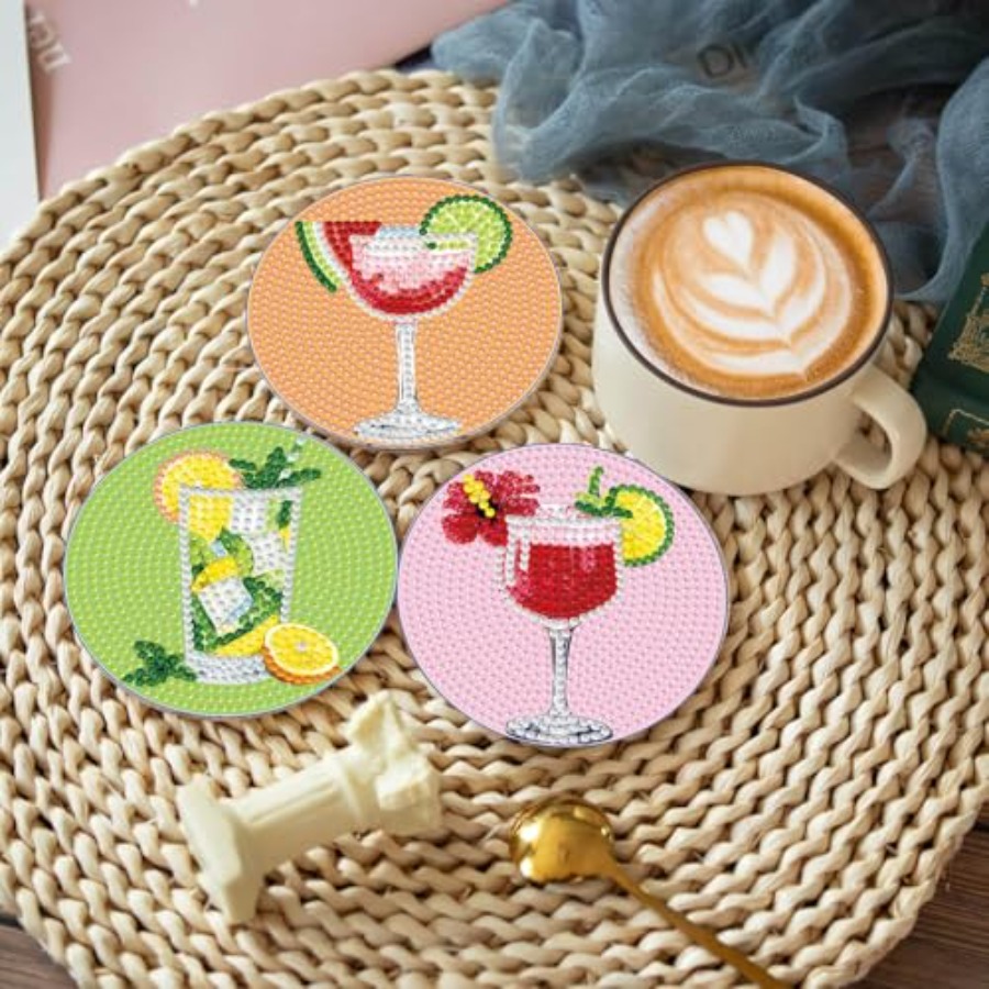 8 PCS Diamond Art Coasters Kit – Art Craft Cup recenzja i cena