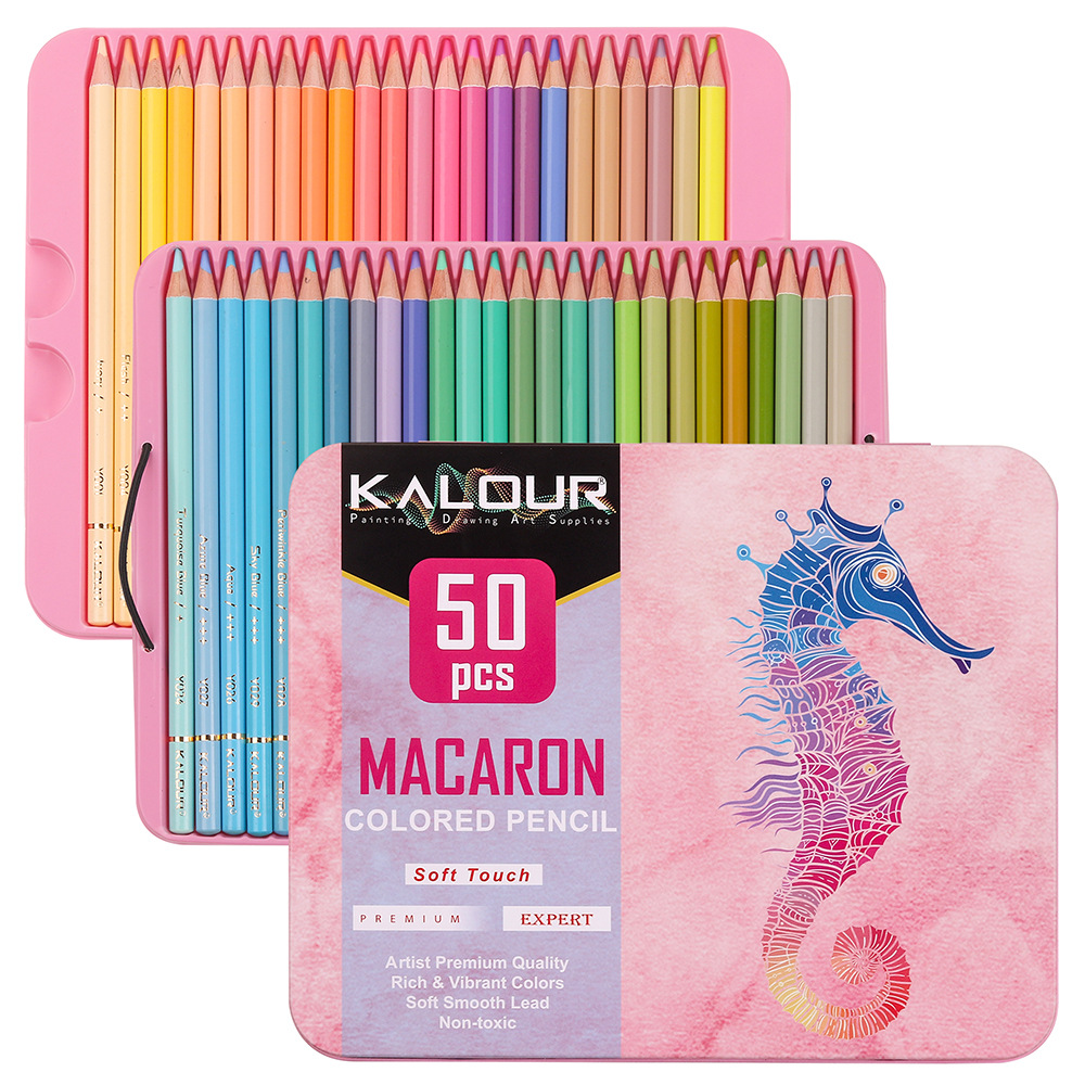 KALOUR 50 color luxury iron bo – Colored Pencil Professional recenzja i cena