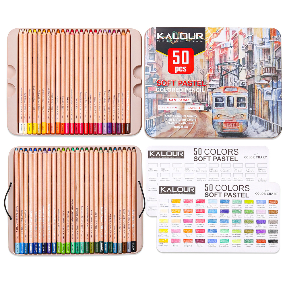 KALOUR 50 color luxury iron bo – Colored Pencil Professional recenzja i cena