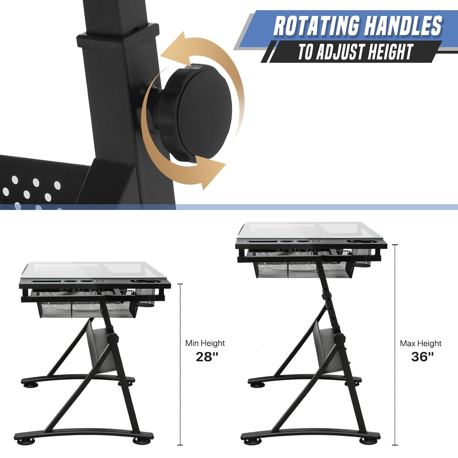 Drafting Table with Height Adj – Art & Craft Tape recenzja i cena