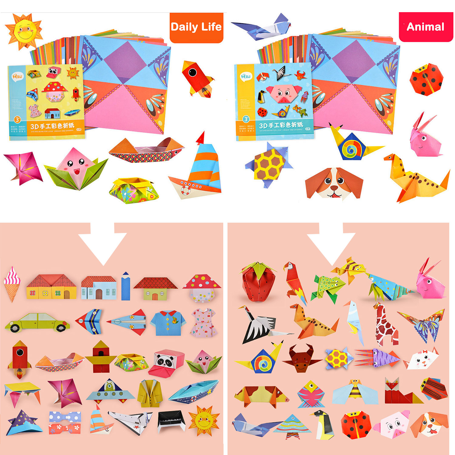 54Sheets Origami Folding Paper – Art And Craft For Nursery recenzja i cena