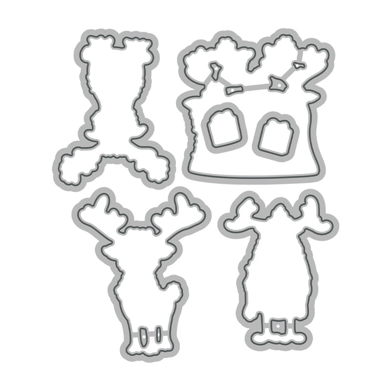 Cute Christmas Reindeer Cuttin – Rubber Stamp Blank recenzja i cena