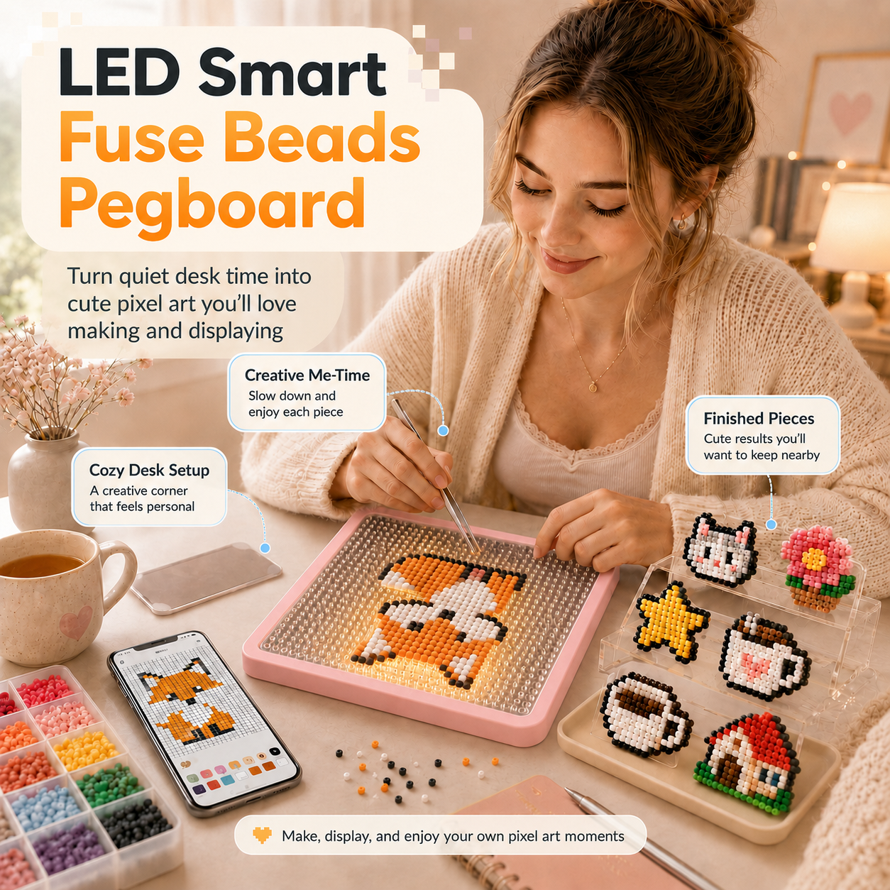 LED Fuse Beads Craft Pegboard  – Art Craft And recenzja i cena