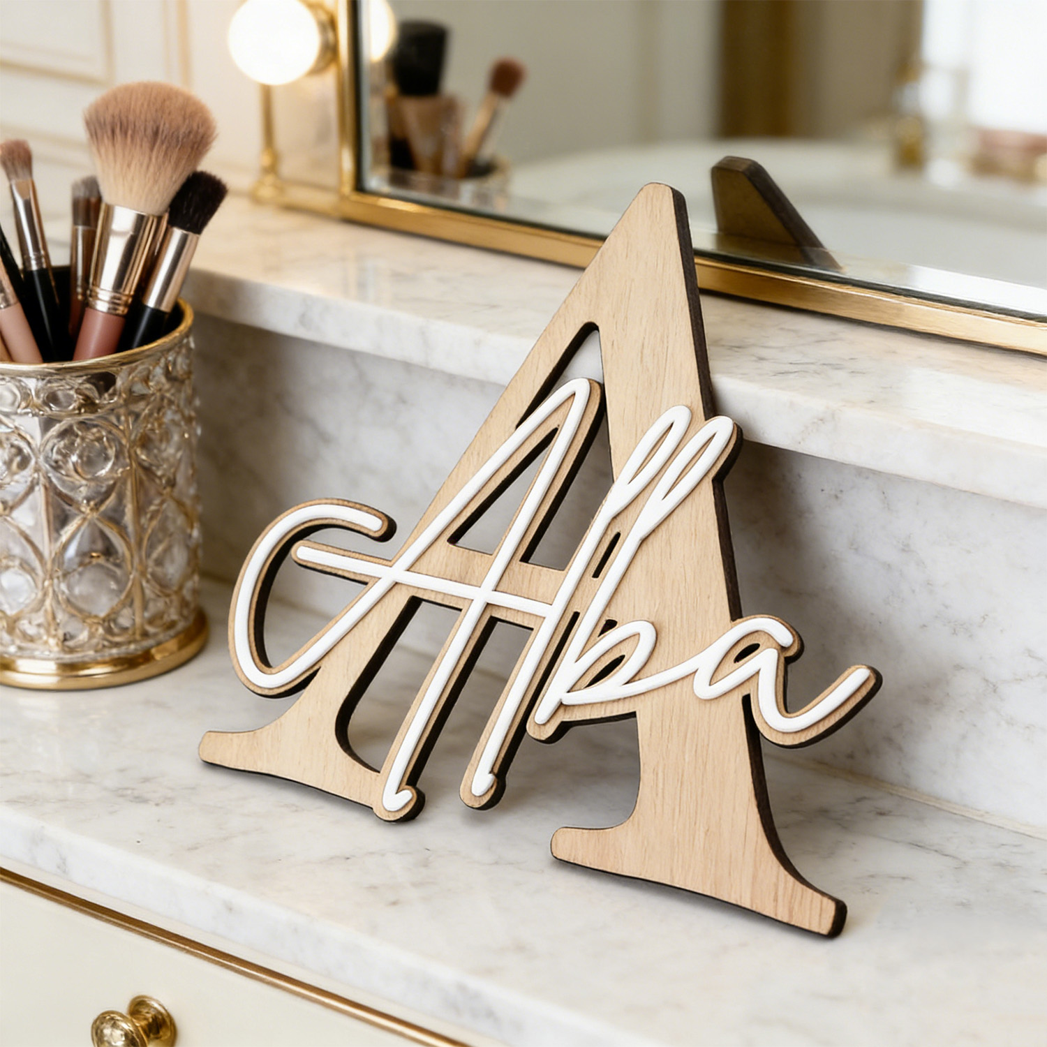 1pc Double-layer Wooden Name D – Art Craft Christmas recenzja i cena