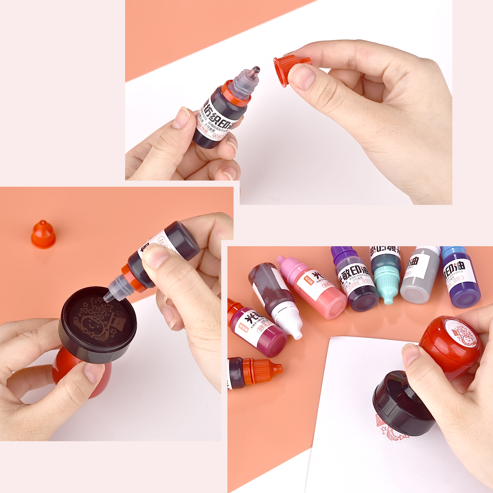 10ml Refill Ink 13 Color Rubbe – Rubber Stamp Blank recenzja i cena