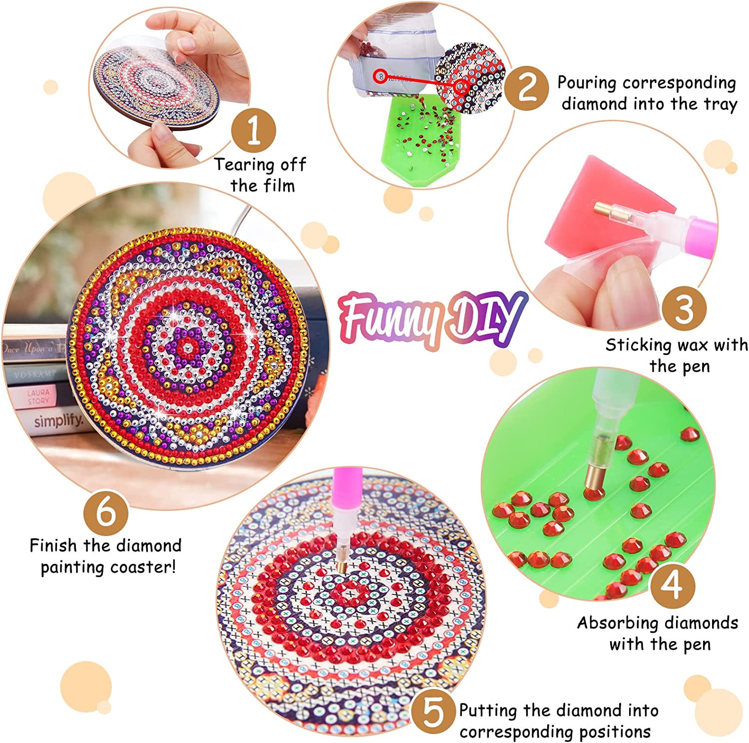 CHENISTORY 8pcs Diamond Art Co – Art Craft Cup recenzja i cena