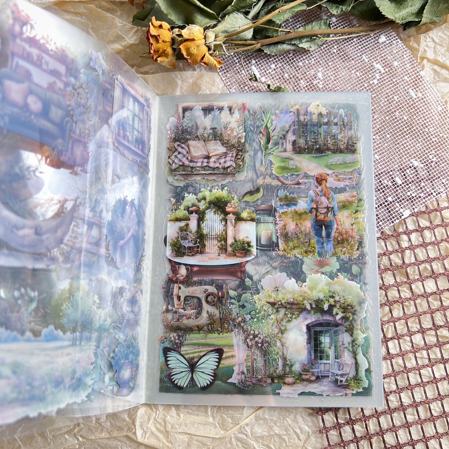 20Sheets Vintage PET Stickers  – Art Craft Book recenzja i cena
