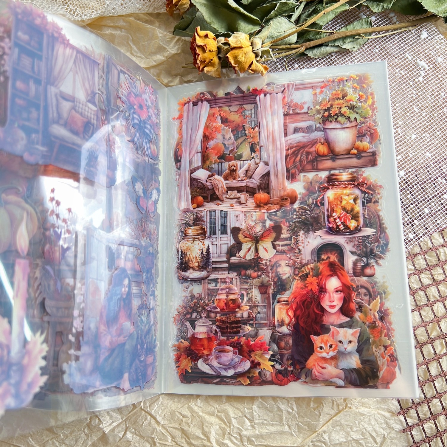 20Sheets Vintage PET Stickers  – Art Craft Book recenzja i cena