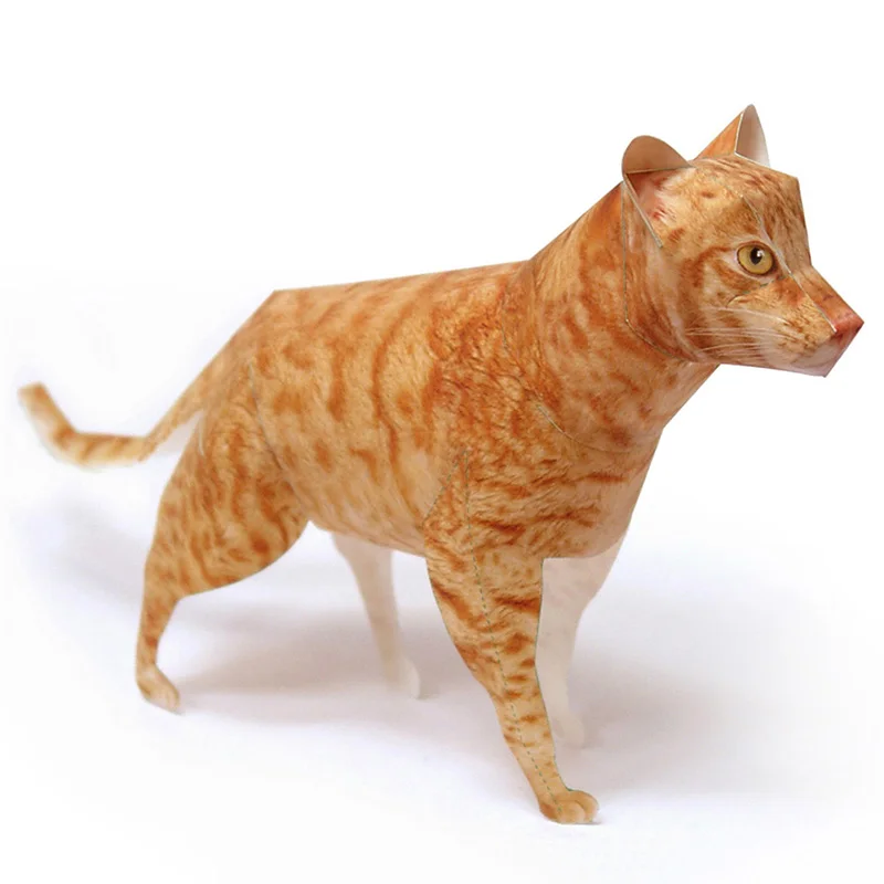 Ocicat Cat Orange Tabby Origam – Art Craft With Cardboard recenzja i cena